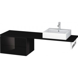 Duravit L-Cube LC686104040 Шкафчик для консоли 62 см Черный глянцевый