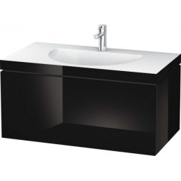 Duravit L-Cube LC6901O4040 Умывальник мебельный с подвесной тумбочкой 100 см Черный глянцевый