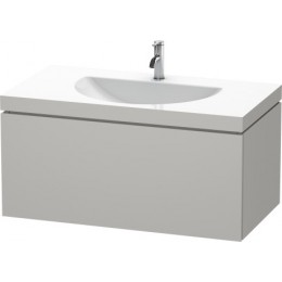 Duravit L-Cube LC6905T0707 Умывальник мебельный с подвесной тумбочкой 80 см Бетонно-серый матовый