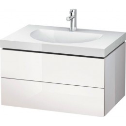 Duravit L-Cube LC6905T2222 Умывальник мебельный с подвесной тумбочкой 80 см Белый глянцевый