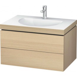 Duravit L-Cube LC6905T7171 Умывальник мебельный с подвесной тумбочкой 80 см Средиземноморский дуб