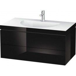 Duravit L-Cube LC6906O4040 Умывальник мебельный с подвесной тумбочкой 100 см Черный глянцевый
