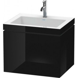 Duravit L-Cube LC6916O4040 Умывальник мебельный с подвесной тумбочкой 60 см Черный глянцевый