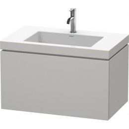Duravit L-Cube LC6917O0707 Умывальник мебельный с подвесной тумбочкой 80 см Бетонно-серый матовый