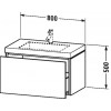 Duravit L-Cube LC6917T7171 Умывальник мебельный с подвесной тумбочкой 80 см Средиземноморский дуб