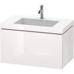 Duravit L-Cube LC6917O2222 Умывальник мебельный с подвесной тумбочкой 80 см Белый глянцевый
