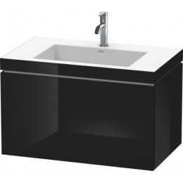 Duravit L-Cube LC6917O4040 Умывальник мебельный с подвесной тумбочкой 80 см Черный глянцевый