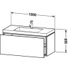 Duravit L-Cube LC6918T7171 Умывальник мебельный с подвесной тумбочкой 100 см Средиземноморский дуб
