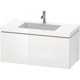 Duravit L-Cube LC6918O2222 Умывальник мебельный с подвесной тумбочкой 100 см Белый глянцевый