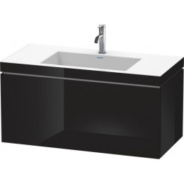 Duravit L-Cube LC6918O4040 Умывальник мебельный с подвесной тумбочкой 100 см Черный глянцевый