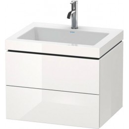 Duravit L-Cube LC6926O0707 Умывальник мебельный с подвесной тумбочкой 60 см Бетонно-серый матовый