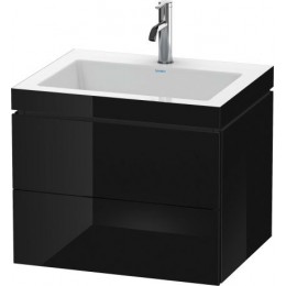 Duravit L-Cube LC6926O4040 Умывальник мебельный с подвесной тумбочкой 60 см Черный глянцевый