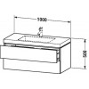 Duravit L-Cube LC6928T7171 Умывальник мебельный с подвесной тумбочкой 100 см Средиземноморский дуб