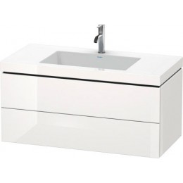 Duravit L-Cube LC6928O2222 Умывальник мебельный с подвесной тумбочкой 100 см Белый глянцевый