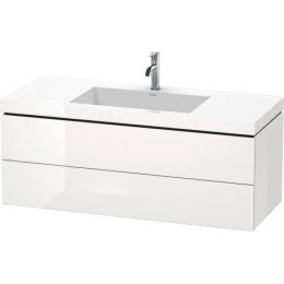Duravit L-Cube LC6929N2222 Умывальник мебельный с подвесной тумбочкой 120 см Белый глянцевый