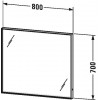 Duravit L-Cube LC738100000 Зеркало с подсветкой 80 см