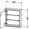 Duravit L-Cube LC7550L0000 Зеркальный шкафчик 65 см