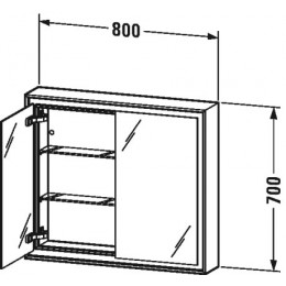 Duravit L-Cube LC765100000 Зеркальный шкафчик (встраиваемый) 80 см