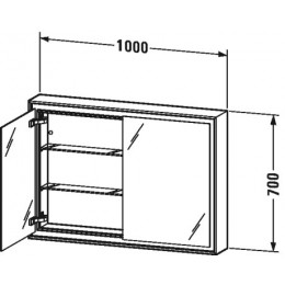Duravit L-Cube LC765200000 Зеркальный шкафчик (встраиваемый) 100 см