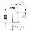 Duravit Starck 3 0865180000 Полупьедестал 16 см