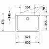 Duravit Vero 0453600025 Раковина шлифованная с переливом 60 см белый
