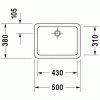 Duravit Vero 0455500800 Раковина без перелива 50 см черный