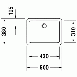 Duravit Vero 0455500800 Раковина без перелива 50 см черный