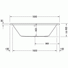 Duravit Vero 760135000JS1000 Ванна гидромассажная 180 см Jet-System