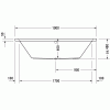 Duravit Vero 760136000JS1000 Ванна гидромассажная 190 см Jet-System
