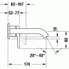 Duravit C.1 C11070003046 Однорычажный смеситель для раковины для скрытого монтажа черный