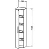 Duravit Vero VE1116R4040 Шкаф высокий 40 см Черный глянцевый