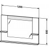 Duravit Vero VE735202121 Зеркало с полочками 120 см Орех темный