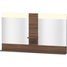 Duravit Vero VE736102121 Зеркало с полочками 140 см Орех темный