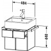 Duravit Vero Air VA650404040 Тумба подвесная 48 см Черный глянцевый