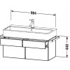 Duravit Vero Air VA650804747 Тумба подвесная 98 см Каменно-синий глянцевый