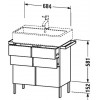 Duravit Vero Air VA658602222 Тумба напольная 68 см Белый глянцевый