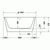 Duravit White Tulip 700470000000000 Ванна отдельностоящая 140 см, белый