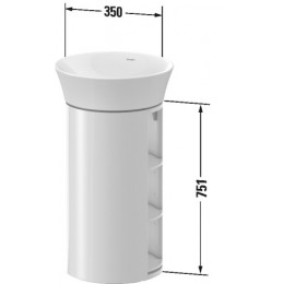 Duravit White Tulip WT4239077H1 Тумба под раковину 35 см Орех американский массив