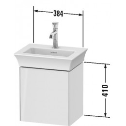 Duravit White Tulip WT4240R5858 Тумба под раковину 38 см Графитовый сатин матовый