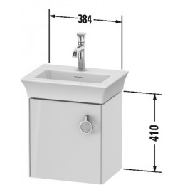 Duravit White Tulip WT4250R5858 Тумба под раковину 38 см Графитовый сатин матовый