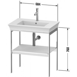 Duravit White Tulip WT45400H4H4 Тумба под раковину 68 см Белый глянцевый