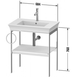 Duravit White Tulip WT4543L7777 Тумба под раковину 68 см Орех американский массив