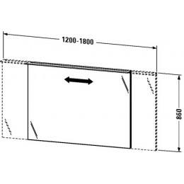 Duravit X-Large XL749702121 Зеркало с подсветкой 180 см Орех темный