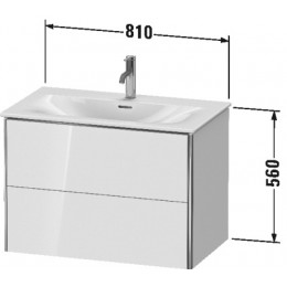 Duravit XSquare XS432402222 Тумба подвесная 81 см белый глянцевый