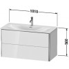 Duravit XSquare XS432502222 Тумба подвесная 101 см белый глянцевый