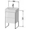Duravit XSquare XS443904949 Тумба напольная 48 см Графит матовый