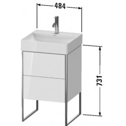 Duravit XSquare XS443902222 Тумба напольная 48 см белый глянцевый