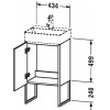 Duravit XSquare XS4441R4040 Тумба напольная 43 см Черный глянцевый