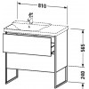 Duravit XSquare XS446404040 Тумба напольная 81 см Черный глянцевый
