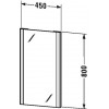 Duravit XSquare XS701000000 Зеркало с подсветкой 45 см